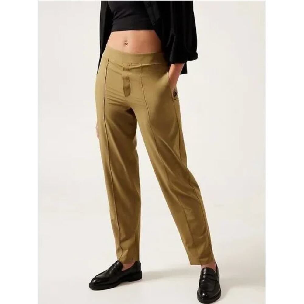 Athleta Brooklyn Heights High Rise Pant in Tapestry Gold Size 14